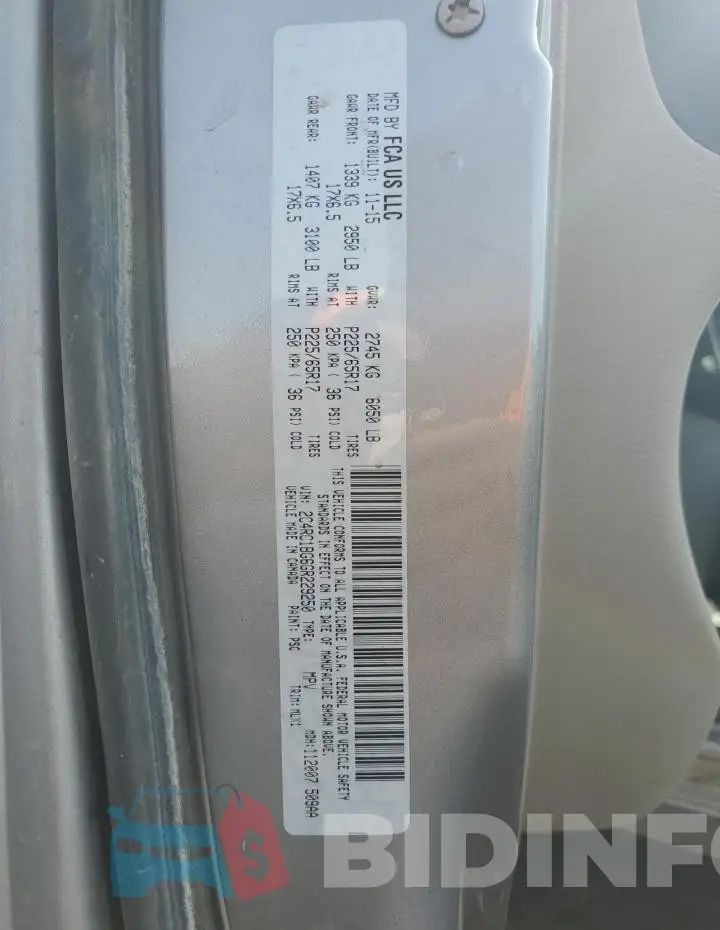 2C4RC1BG6GR229250 Photo# 13