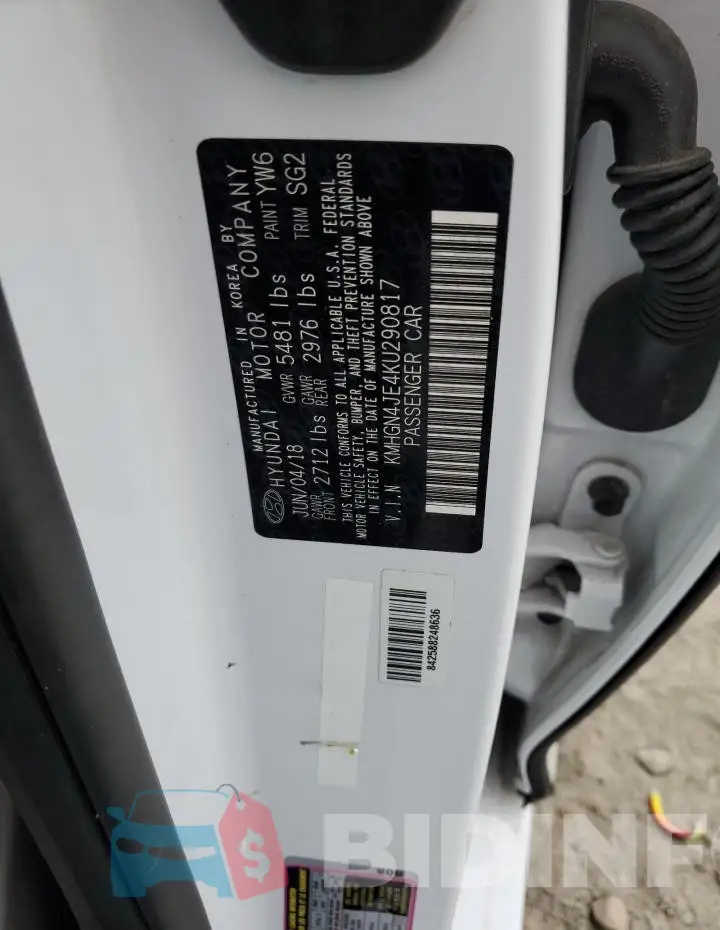 KMHGN4JE4KU290817 Photo# 13