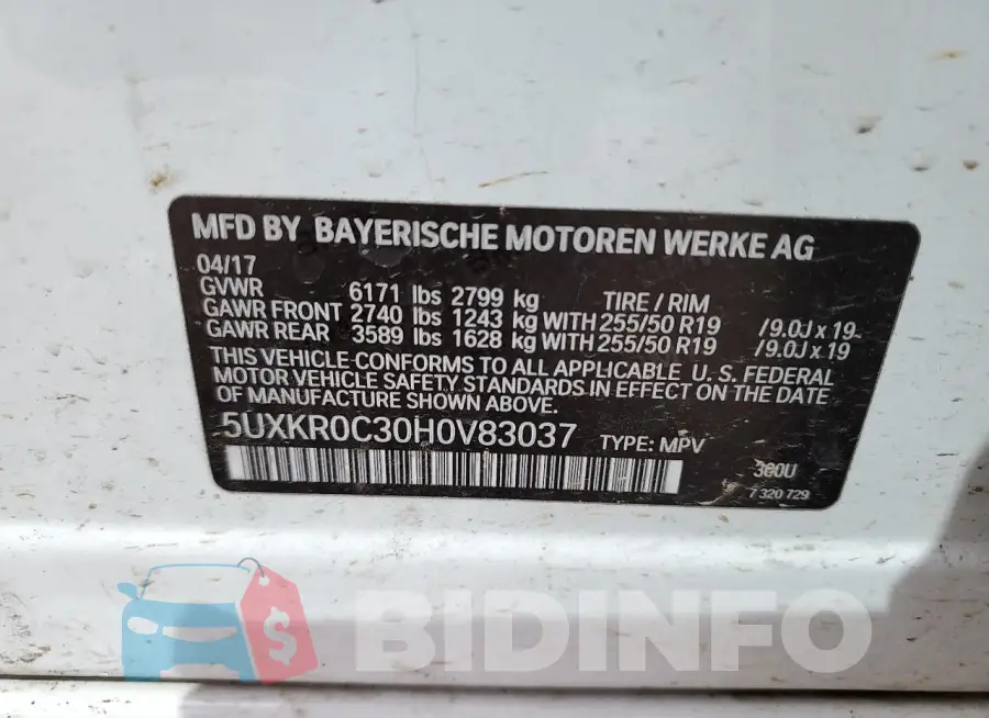 5UXKR0C30H0V83037 Photo# 14