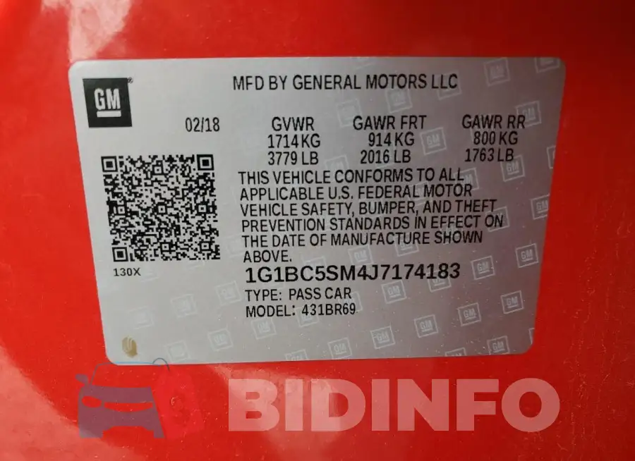 1G1BC5SM4J7174183 Photo# 12