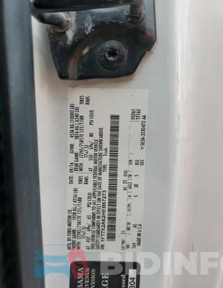1FT7X2A62HEB67273 Photo# 12