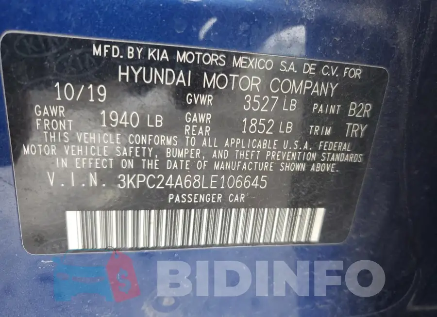 3KPC24A68LE106645 Photo# 13