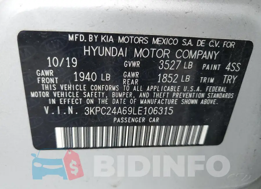 3KPC24A69LE106315 Photo# 12