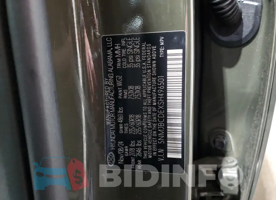 5NMJBCDEXSH496501 Photo# 12