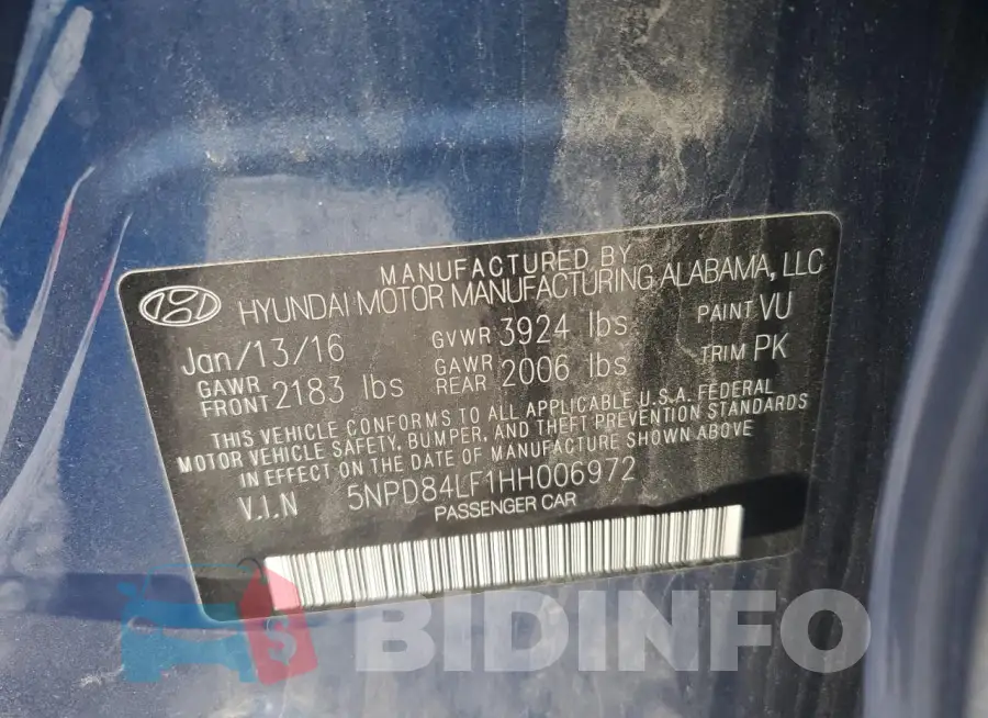 5NPD84LF1HH006972 Photo# 12