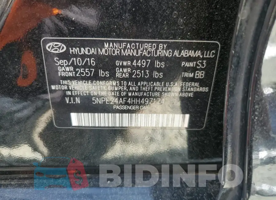 5NPE24AF4HH497174 Photo# 12