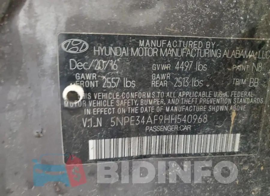 5NPE34AF9HH540968 Photo# 12