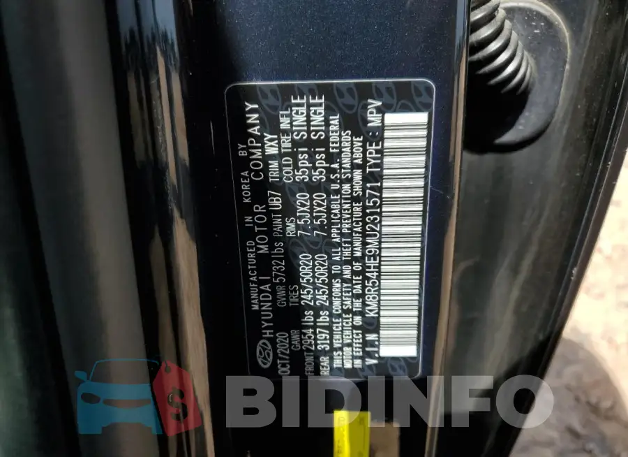 KM8R54HE9MU231571 Photo# 12