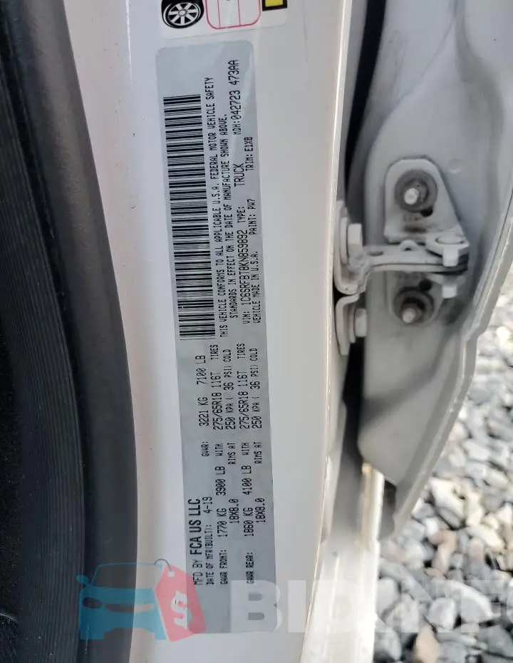 1C6SRFBT8KN859892 Photo# 13
