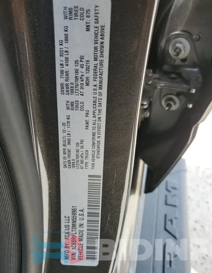 1C6SRFLT0MN559961 Photo# 13