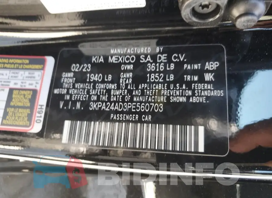 3KPA24AD3PE560703 Photo# 13