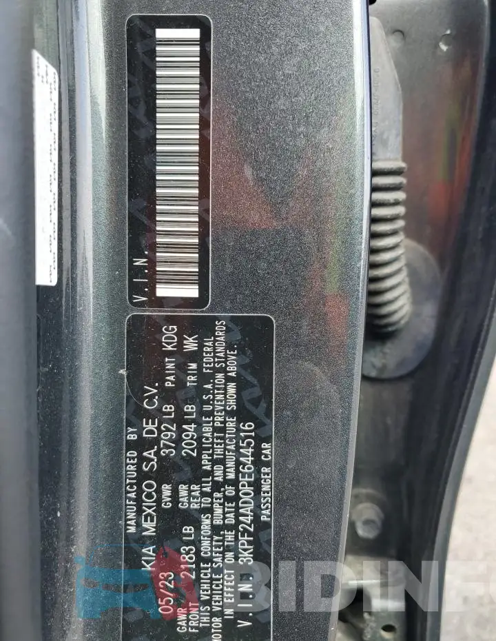 3KPF24AD0PE644516 Photo# 12