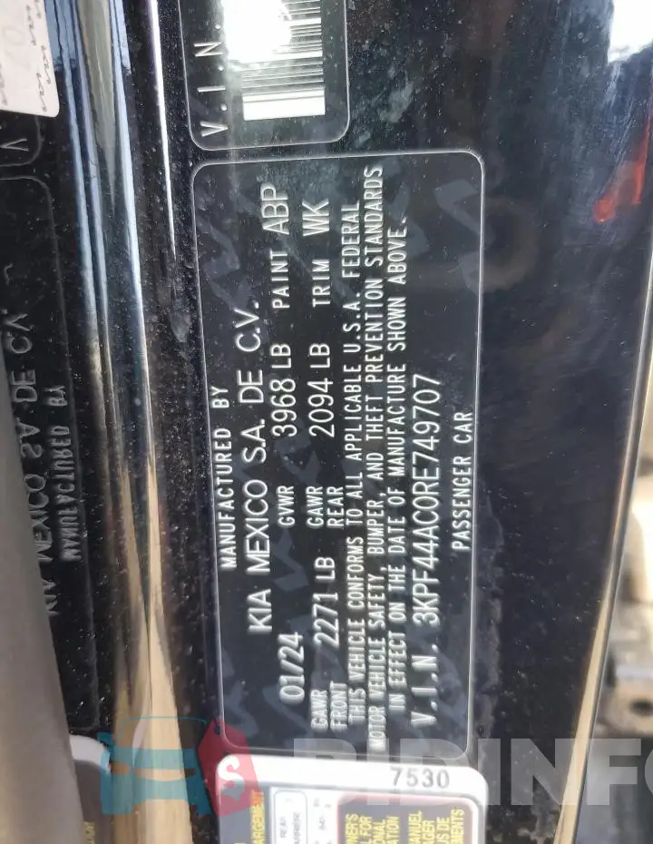 3KPF44AC0RE749707 Photo# 12