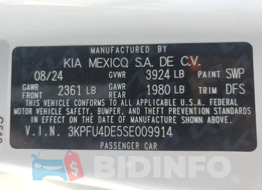 3KPFU4DE5SE009914 Photo# 13