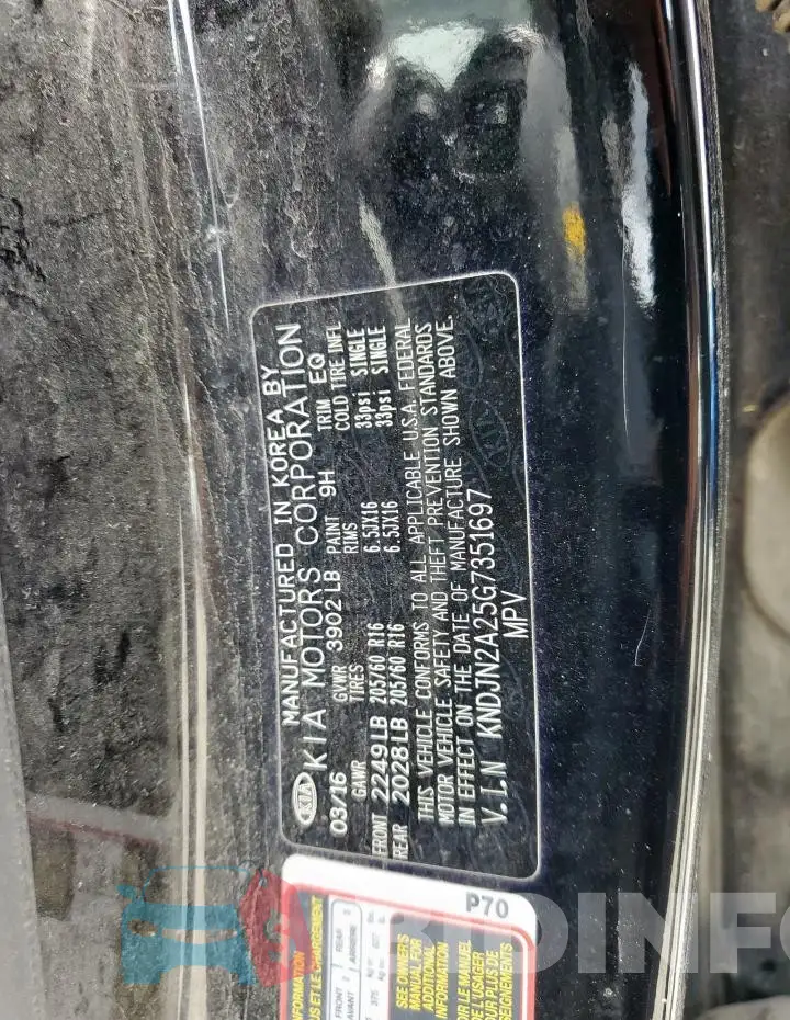 KNDJN2A25G7351697 Photo# 12