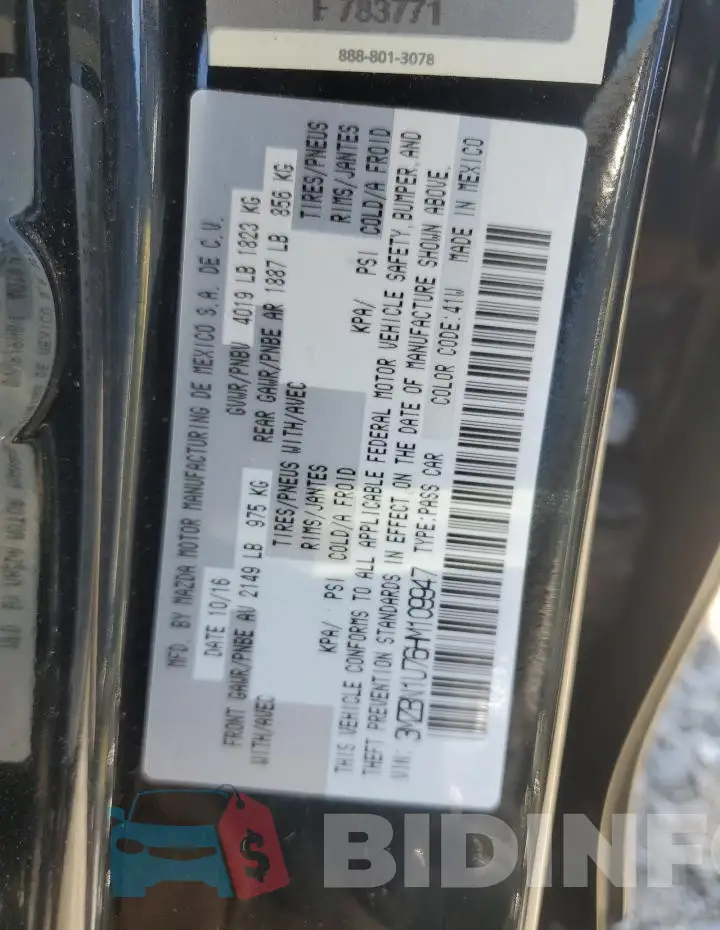 3MZBN1U76HM109947 Photo# 13