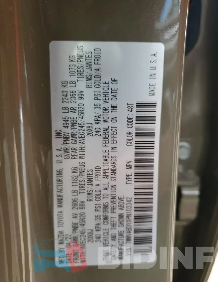 7MMVABDYXPN103342 Photo# 12