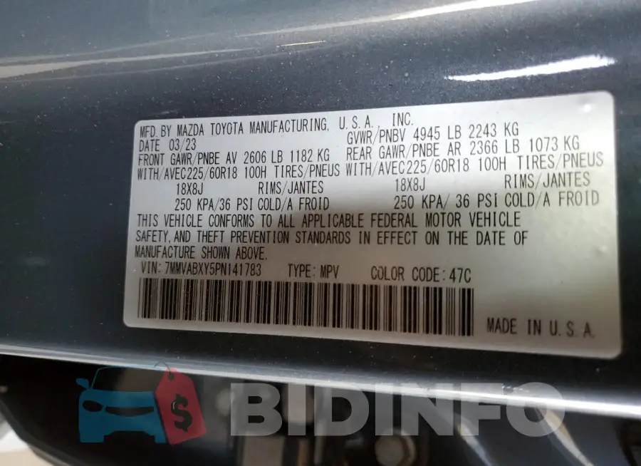7MMVABXY5PN141783 Photo# 12