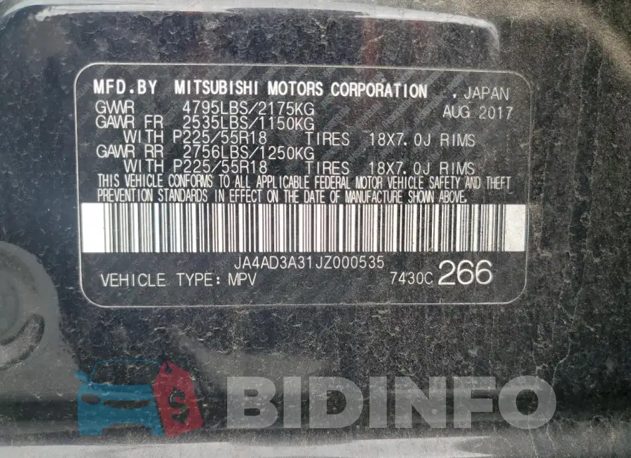 JA4AD3A31JZ000535 Photo# 14