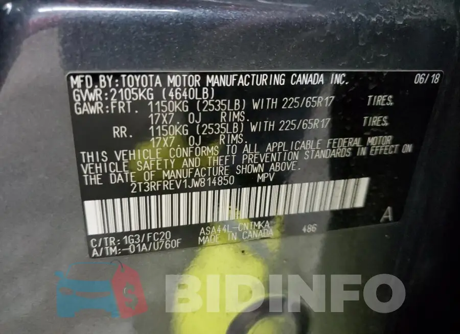 2T3RFREV1JW814850 Photo# 13
