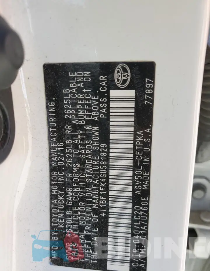 4T1BF1FK4GU581829 Photo# 13