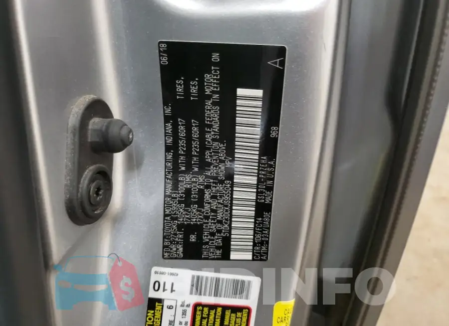 5TDKZ3DCXJS955049 Photo# 14