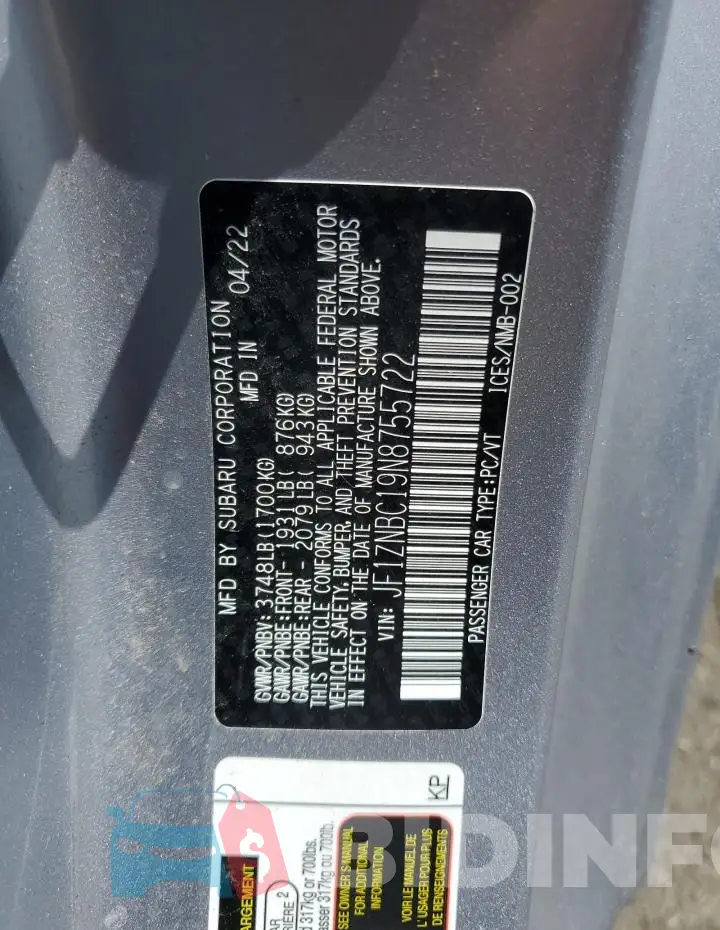 JF1ZNBC19N8755722 Photo# 12