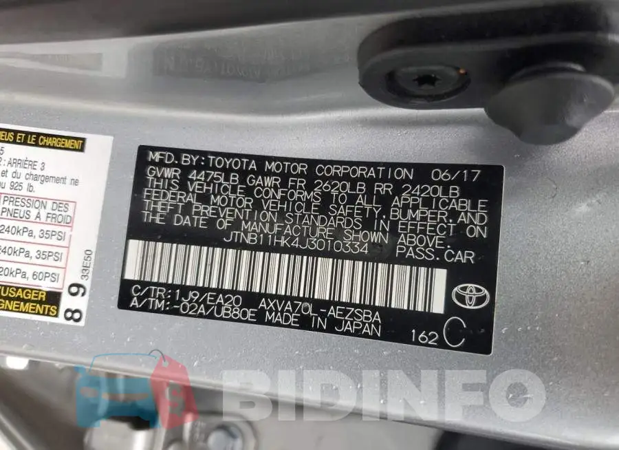 JTNB11HK4J3010334 Photo# 12