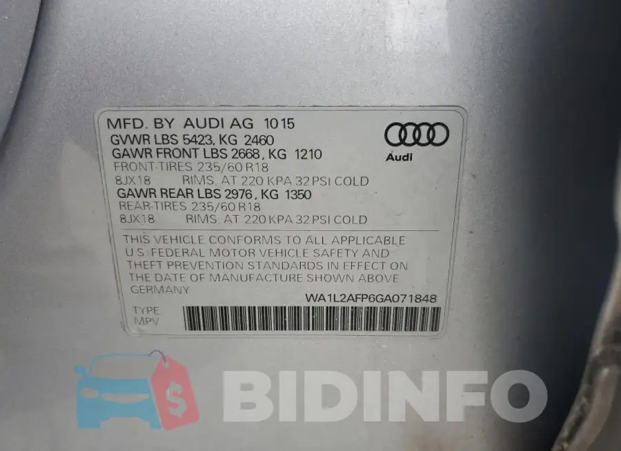 WA1L2AFP6GA071848 Photo# 13