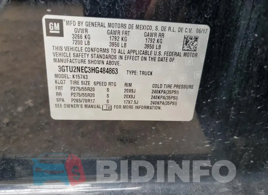 3GTU2NEC3HG484863 Photo# 12