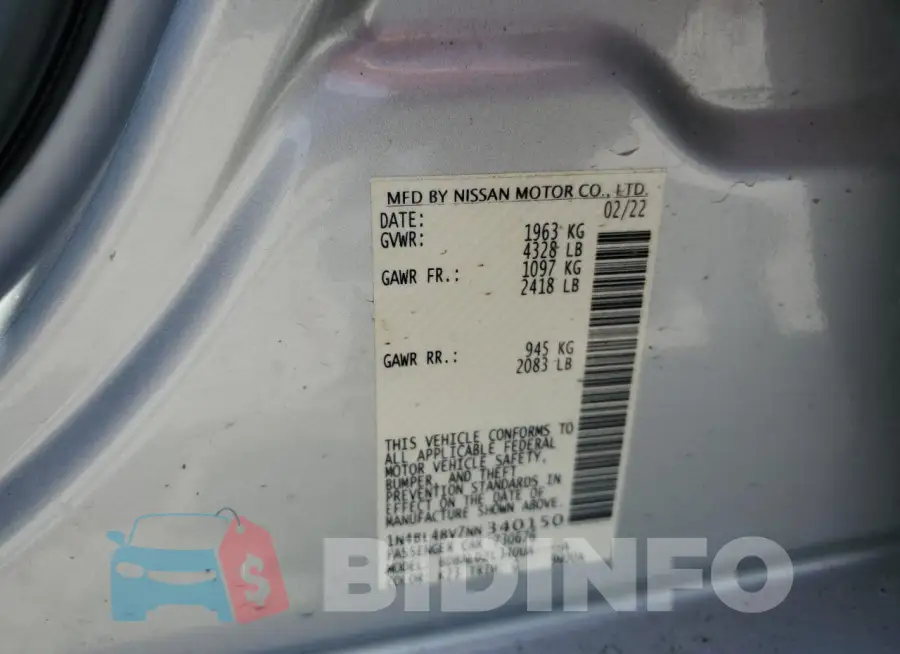 1N4BL4BV7NN340150 Photo# 12