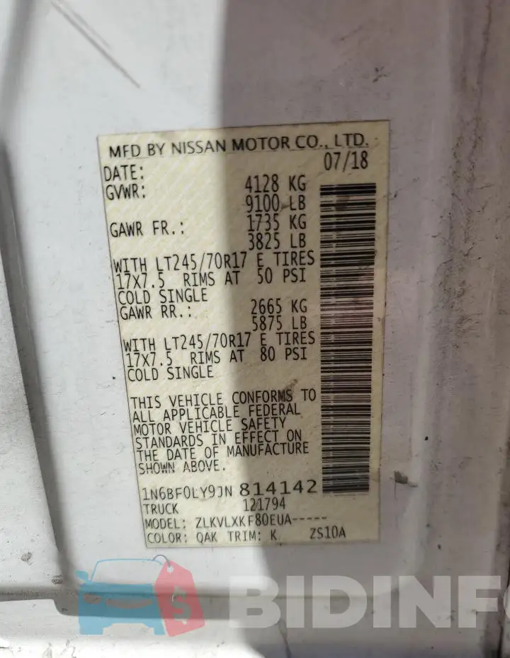 1N6BF0LY9JN814142 Photo# 14