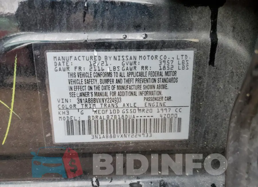 3N1AB8BVXNY224933 Photo# 12