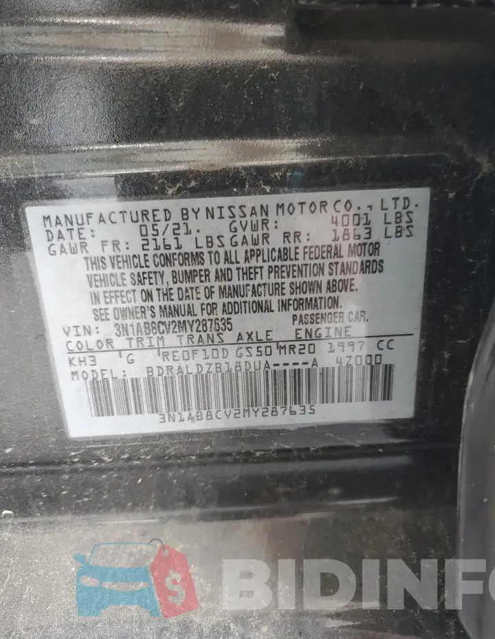3N1AB8CV2MY287635 Photo# 12