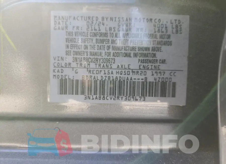 3N1AB8CV2RY309673 Photo# 12