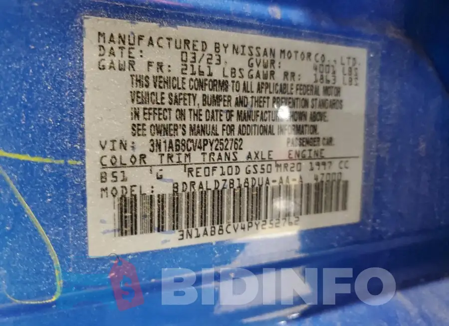 3N1AB8CV4PY252762 Photo# 13