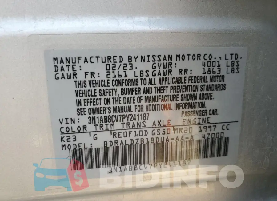 3N1AB8CV7PY241187 Photo# 12