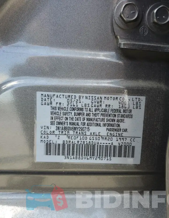 3N1AB8DV6MY290715 Photo# 12
