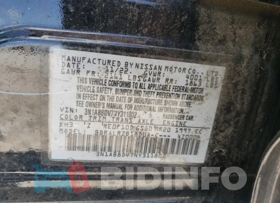 3N1AB8DV7NY311802 Photo# 12