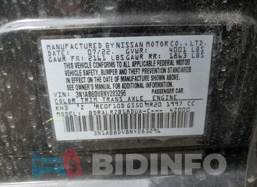 3N1AB8DV8NY283296 Photo# 13