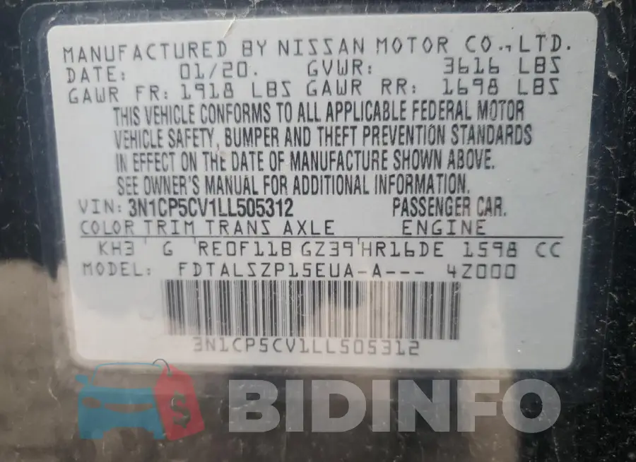 3N1CP5CV1LL505312 Photo# 13