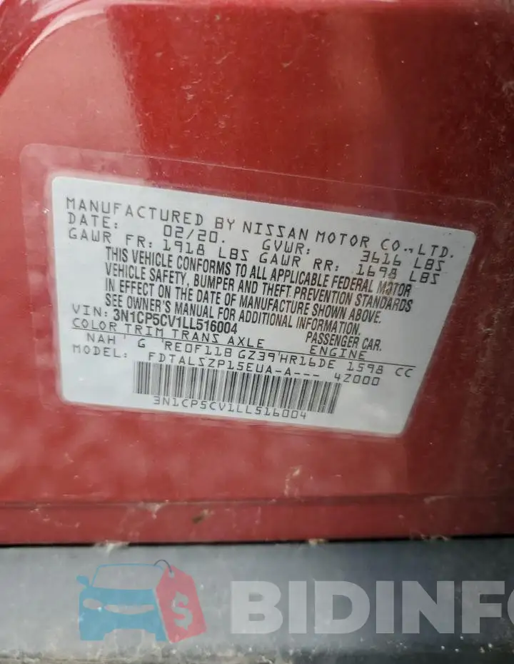 3N1CP5CV1LL516004 Photo# 13