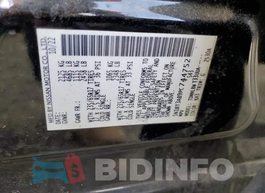 5N1BT3AB9PC744752 Photo# 14