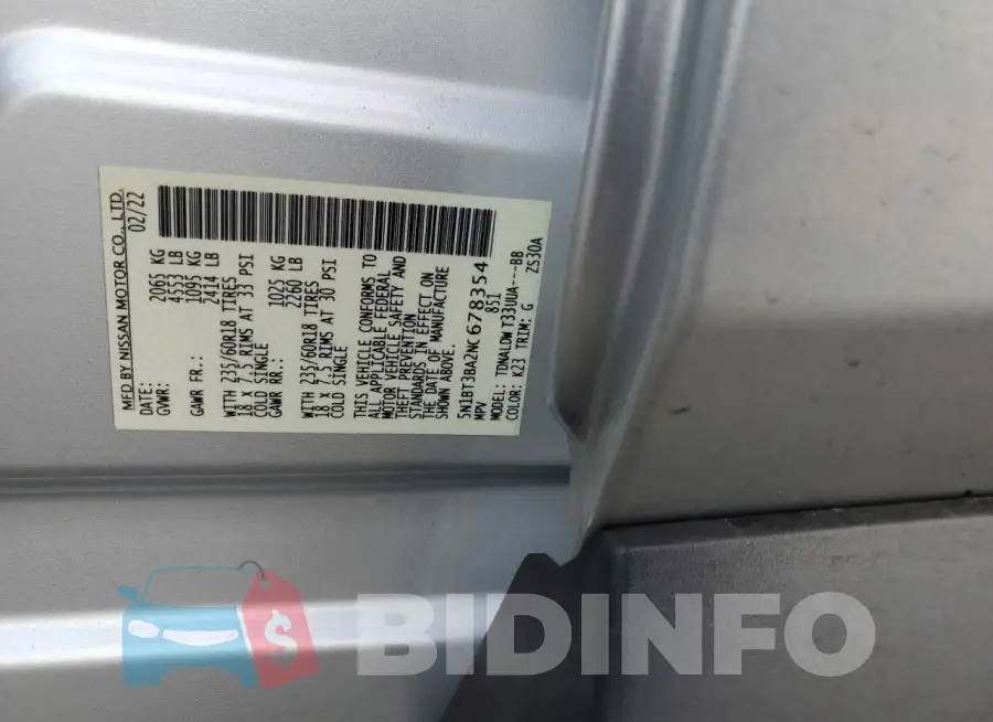 5N1BT3BA2NC678354 Photo# 13