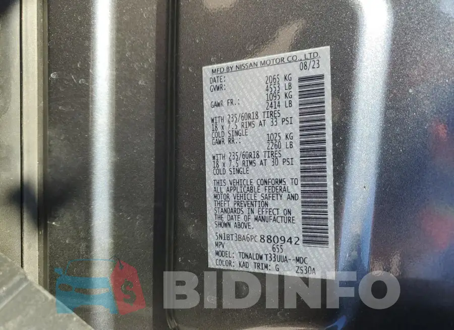 5N1BT3BA6PC880942 Photo# 13