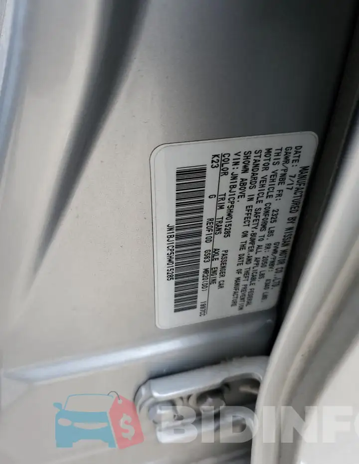 JN1BJ1CP5HW015285 Photo# 12