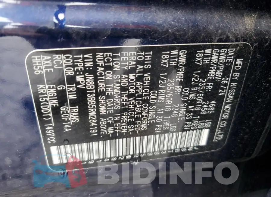 JN8BT3BB5RW284191 Photo# 14