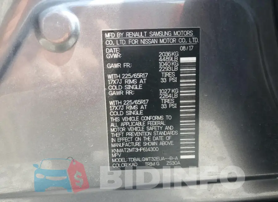 KNMAT2MT3HP614300 Photo# 14