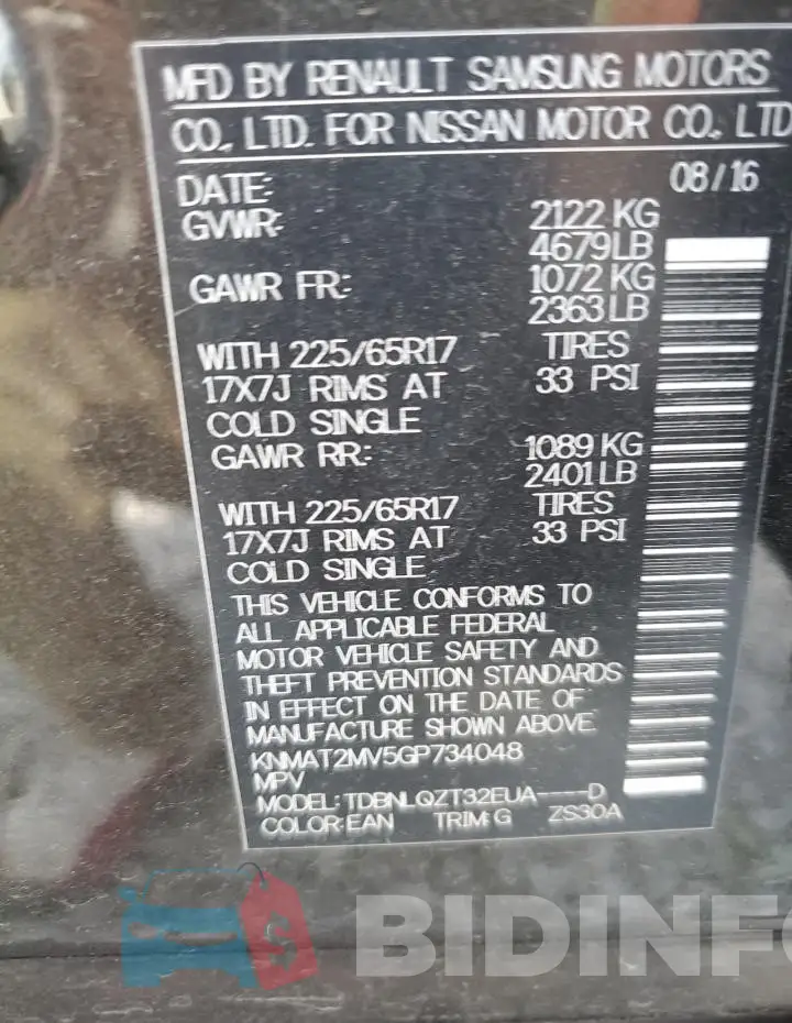 KNMAT2MV5GP734048 Photo# 12