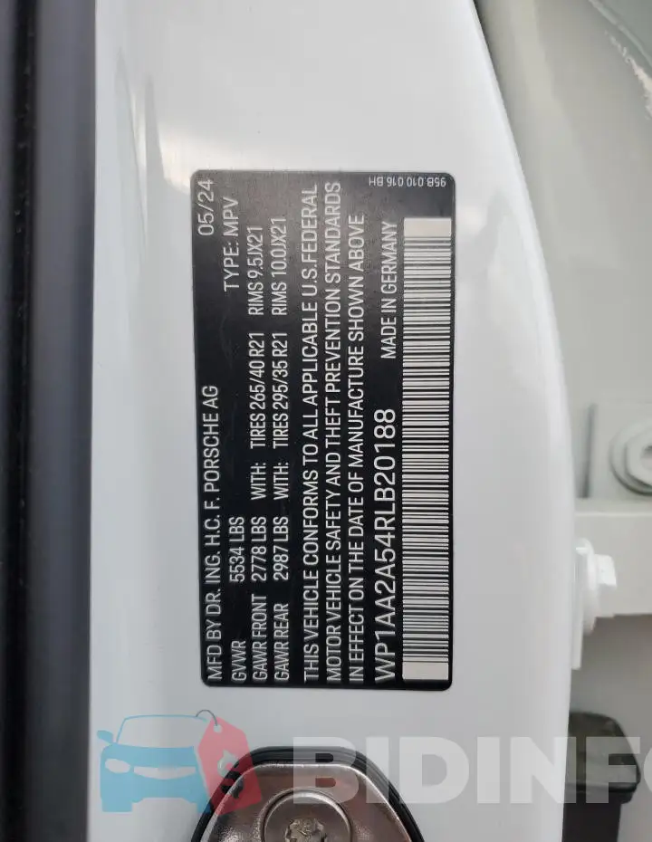 WP1AA2A54RLB20188 Photo# 14